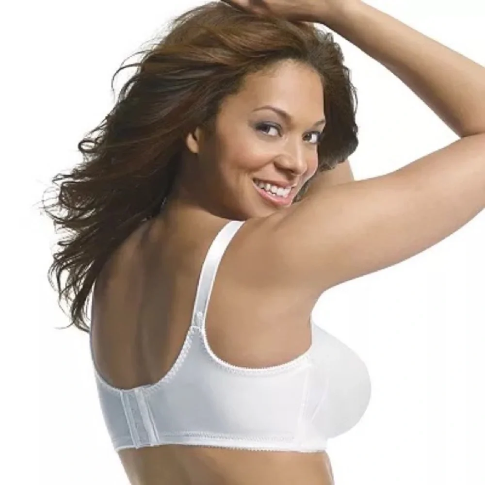 ⚡️ SALE NWT Bali Double Support U-Back Wireless Bra in White - Picture 2 of 6
